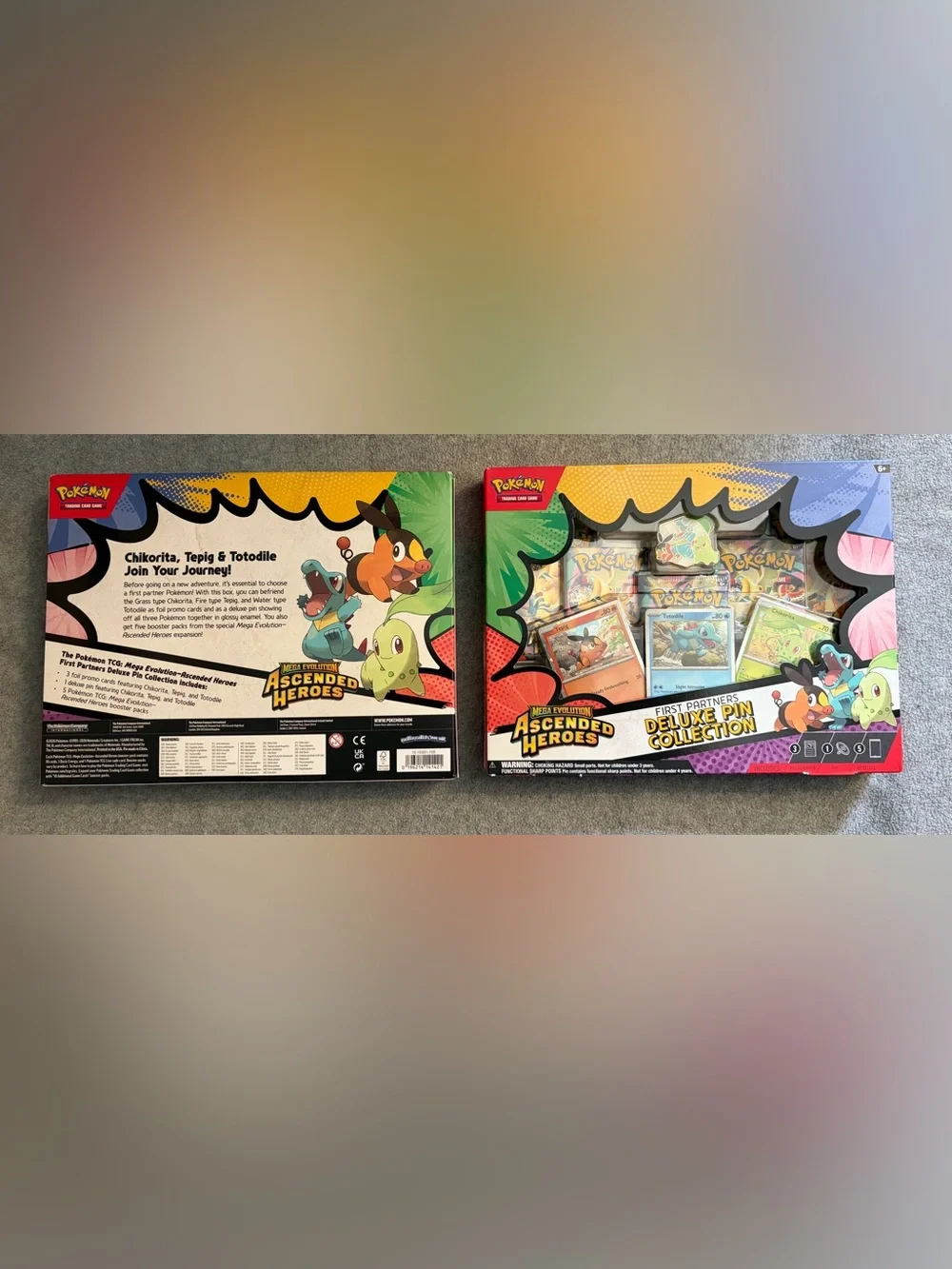 Pokemon Ascended Heroes First Partner Deluxe Pin Collection bundle of 2